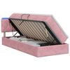 vidaXL LED Opslagbed met Matras Roze 90 x 200 cm Fluweel
