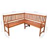 vidaXL Tuinhoekbank met kussens 150 cm massief acaciahout