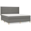 vidaXL Boxspring met matras stof donkergrijs 160x200 cm
