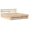vidaXL Bedframe met hoofdeinde Bruin 180 x 200 cm Massief grenenhout