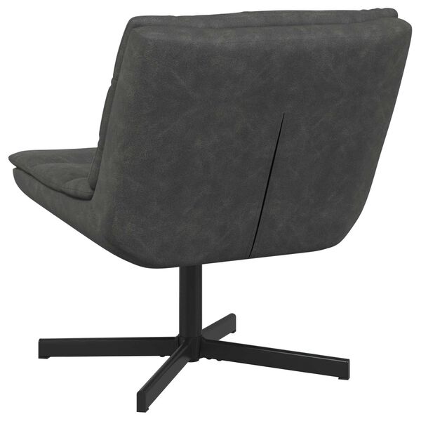 vidaXL Draaistoel Zwart 63 x 75 x 76 cm Antiek PU