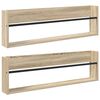 vidaXL Tijdschrift Rek 2 st Sonoma Eiken 100 x 12 x 30 cm Bewerkt hout