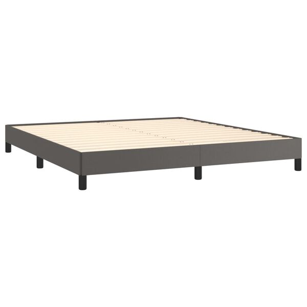 vidaXL Bedframe kunstleer grijs 180x200 cm
