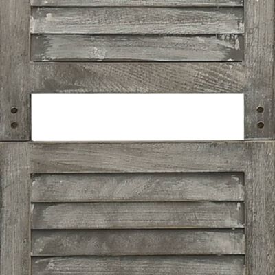 vidaXL Kamerscherm met 4 panelen 143x166 cm massief hout grijs