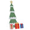 vidaXL Verlichte Kerstboom met 3 Cadeau Dozen 2D Warm Wit Meerkleurig
