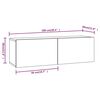 vidaXL Tv-wandmeubels 4 st 100x30x30 cm wit