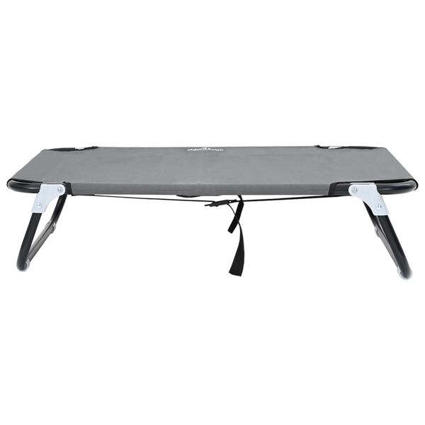 vidaXL Hondenbed Lichtgrijs 80 x 55 x 18 cm Staal