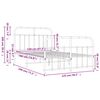 vidaXL Bedframe met hoofd- en voeteneinde metaal wit 120 x 190 cm