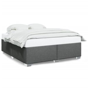 vidaXL Bedframe zonder matras stof donkergrijs 200x200 cm