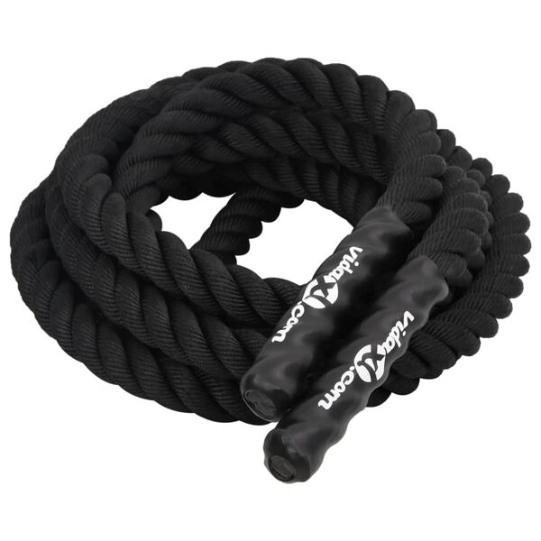 vidaXL Battle Rope Zwart 9 m 6,8 kg Polyester