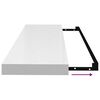 vidaXL Wandschap zwevend 90x23,5x3,8 cm MDF hoogglans wit