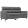 vidaXL Tweezitsbank 140 cm stof donkergrijs