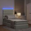 vidaXL Opbergbed met LED met matras Lichtgrijs 90 x 190 cm Fluweel