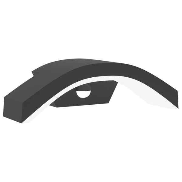 vidaXL Buitenwandlamp LED met sensors gegoten aluminium zwart