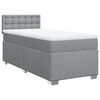 vidaXL Boxspring met matras stof lichtgrijs 80x200 cm