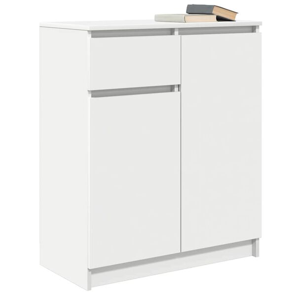 vidaXL Dressoir met lade 71x35x84 cm spaanplaat wit