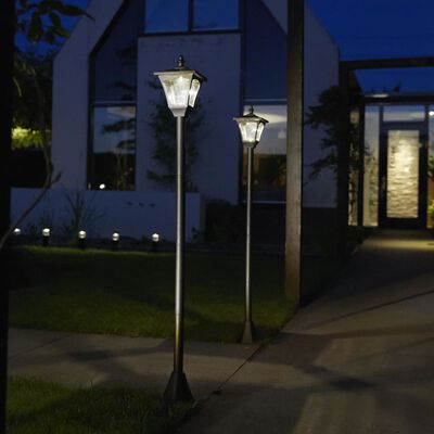 Luxform Tuinpaal met LED-lamp solar Casablanca zwart 31159