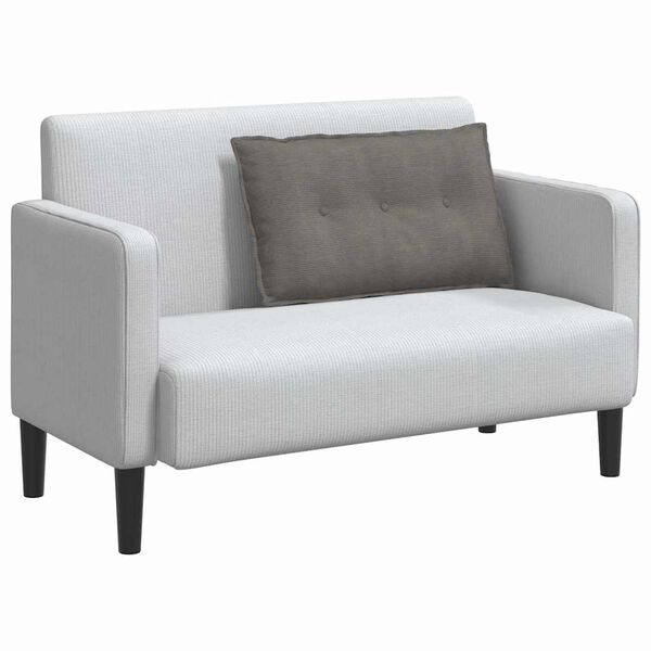 vidaXL Rugkussen Lichtgrijs 80 x 50 cm Cordstof