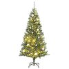 vidaXL Kunstkerstboom met 300 LED's kerstballen en sneeuw 240 cm