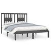 vidaXL Bedframe massief grenenhout grijs 140x190 cm