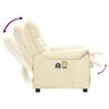 vidaXL Massagestoel elektrisch kunstleer crèmekleurig