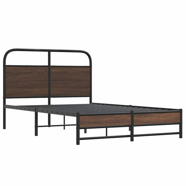 vidaXL Bedframe zonder matras bewerkt hout bruin eikenkleur 140x200 cm
