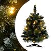 vidaXL Kunstkerstboom met verlichting en standaard 60 cm PVC groen