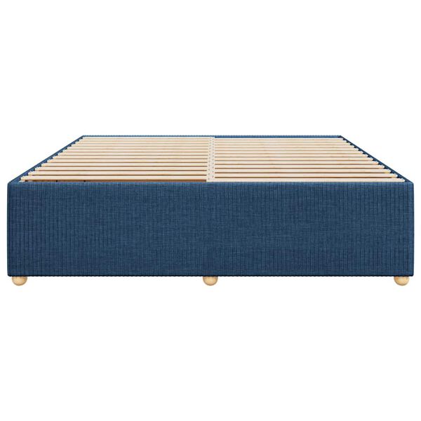 vidaXL Bedframe zonder matras stof blauw 180x200 cm