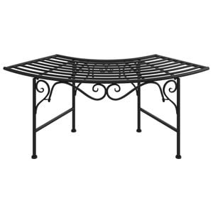vidaXL Boombank 113 cm staal zwart