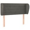 vidaXL Hoofdbord met randen 83x23x78/88 cm fluweel donkergrijs