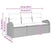 vidaXL Tuin Sofa Set Grijs poly rattan