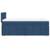 vidaXL Boxspring met matras stof blauw 90x190 cm