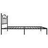 vidaXL Bedframe met hoofdbord metaal zwart 80x200 cm