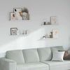 vidaXL Wandplank met plank 4 pcs Wit Marmer 80 x 9 x 3 cm Bewerkt hout