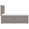 vidaXL Boxspring met matras stof taupe 140x200 cm