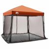 vidaXL Camping Tent Set met dak 2 pcs Grijs en Oranje Taffeta en Stof