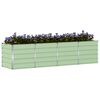 vidaXL Plantenbak Groen 240 x 80 x 75 cm Staal