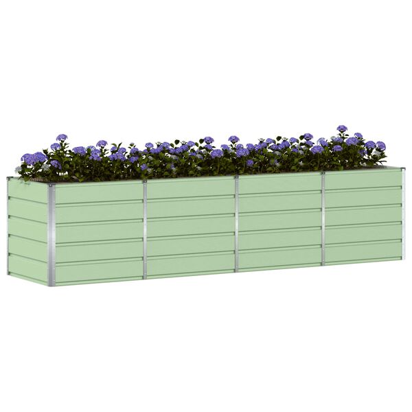 vidaXL Plantenbak Groen 240 x 80 x 75 cm Staal