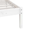 vidaXL Bedframe massief grenenhout wit 140x190 cm