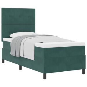 vidaXL Boxspringbed met hoofdeinde Donkergroen 80 x 200 cm Fluweel