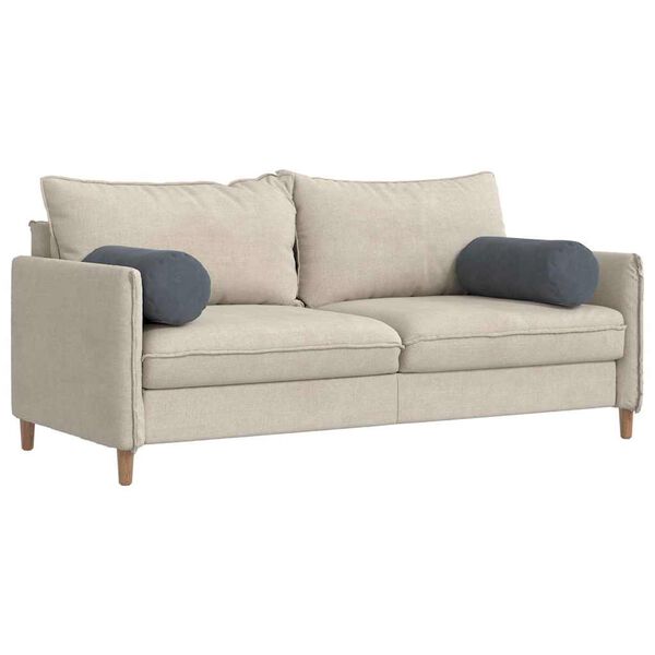 vidaXL Bolster Kussens 2 stuks Donkergrijs Ø 25 x 70 cm Cordstof