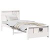 vidaXL Bedframe met plank Wit 80 x 200 cm Massief grenenhout