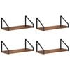 vidaXL Wandschappen 4 st Oud hout 40 x 16 x 15,5 cm