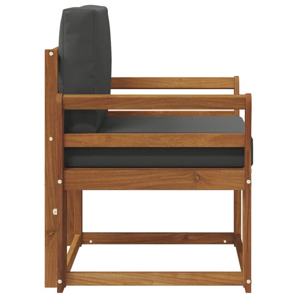 vidaXL Tuinbank Massief Acaciahout en Polyester Naturel