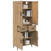 vidaXL Hoge kast met lade 2 pcs Artisan Eiken Bewerkt hout
