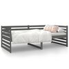 vidaXL Slaapbank 90x190 cm massief grenenhout grijs