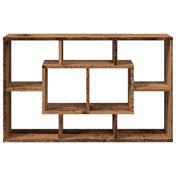vidaXL Wandschap 85x16x52,5 cm bewerkt hout oud houtkleurig