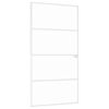 vidaXL Binnendeur 102x201,5 cm gehard glas en aluminium smal wit