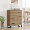 vidaXL Dressoir met lade Artisan Eiken 69,5 x 34 x 90 cm