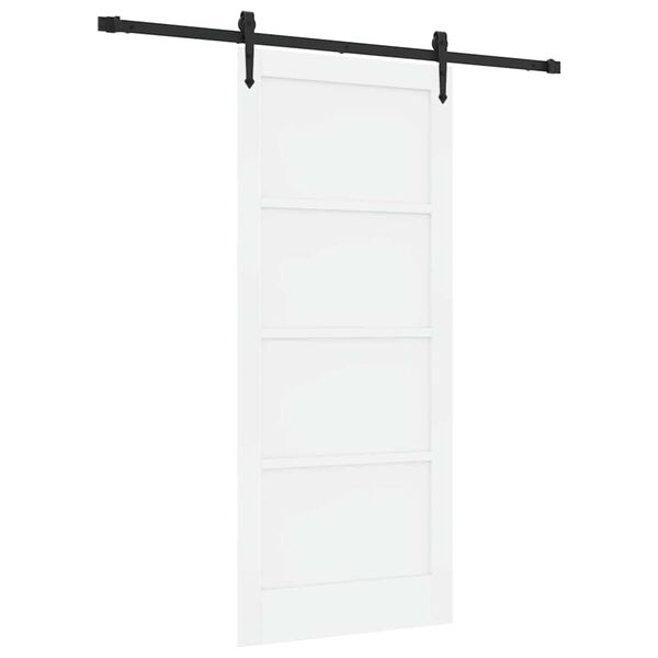 vidaXL Schuifdeur ORKDAL Wit 86 x 198,5 cm Massief grenenhout